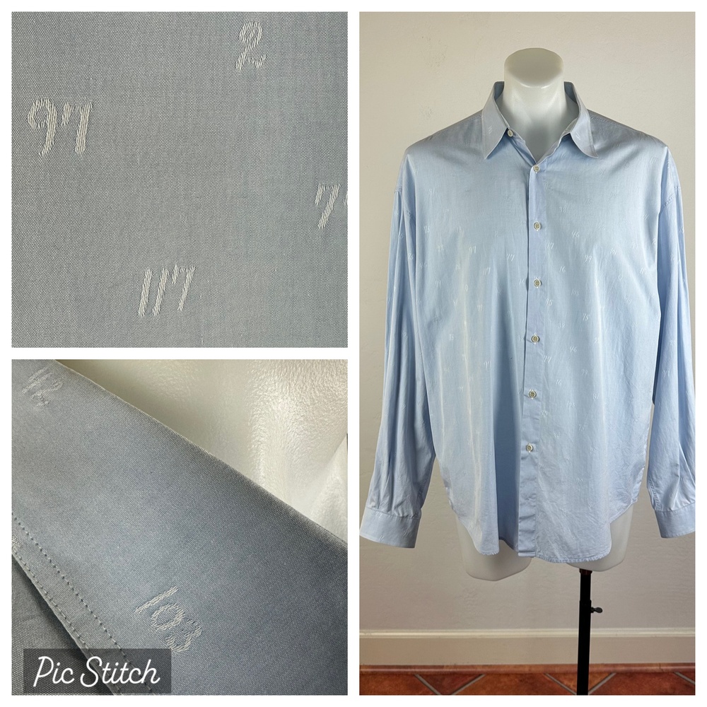 Versace “Lucky Numbers” Dress Shirt Size XXL